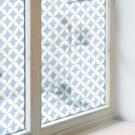 Film Dépoli pour Vitre 200x100 cm Adhésif Décoratif Protection Collés sur le Verre Vitrail pour Chambre Cuisine Salle de Bain Élégance géométrique (1/5)