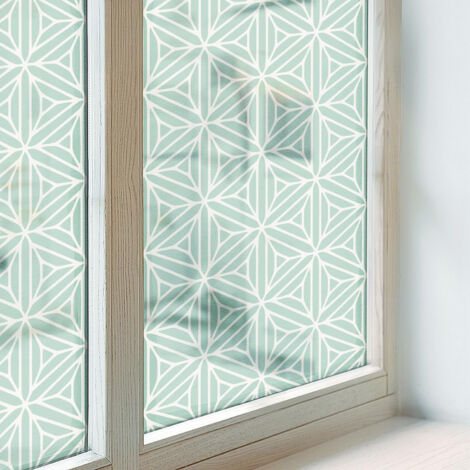 Film Dépoli pour Vitre 200x146cm Adhésif Décoratif PVC Protection Collés sur le Verre Vitrail pour Chambre Cuisine Salle de Bain Structure harmonieuse (1/5)