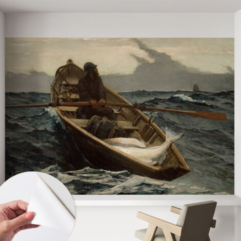 Papier peint autocollant adhésif avec motifs pour salon et chambre accessoire stylé pour votre intérieur Pêcheur en mer 152x104 cm (1/5)