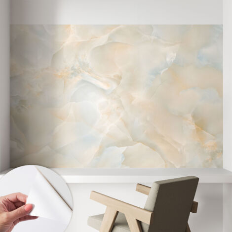 Papier peint adhésif autocollant pour salon chambre à coucher peint imprimé pour mur Abstraction subtile 104x70 cm (1/5)