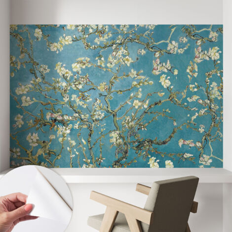 Papier peint adhésif autocollant pour salon chambre à coucher tendance et originale Branches en fleurs 104x70 cm