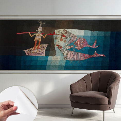 Papier peint autocollant avec imprimé décoratif pour salon et chambre à coucher Installation facile Le pêcheur chasseur 250x104 cm (1/5)
