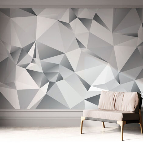 Papier peint autocollant décoratif à motifs pour salon chambre et bureau Tapete adhésif pour décoration Géométrie abstraite 312x219 cm (1/5)