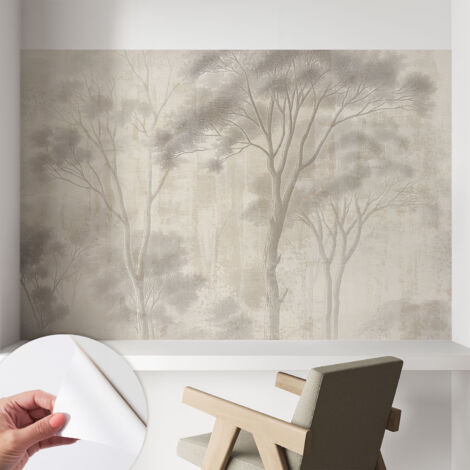 Papier peint autocollant Mural avec colle pour salon et chambre Décoration murale rapide Harmonie stylée 104x70 cm (1/5)