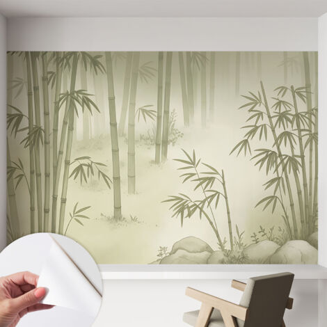 Papier peint autocollant adhésif avec imprimé motifs uniques apparence moderne Paysage serein 152x104 cm