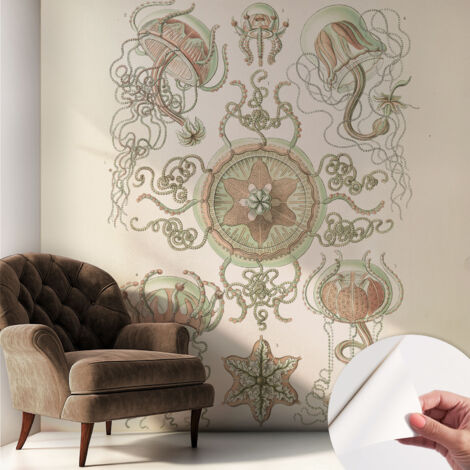 Papier peint autocollant décoratif à motifs pour salon chambre et bureau Tapete adhésif pour décoration Monde sous-marin 250x250 cm (1/5)