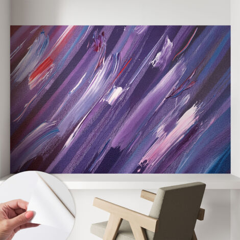 Papier peint autocollant adhésif avec imprimé motifs uniques apparence moderne Traits colorés 104x70 cm (1/5)