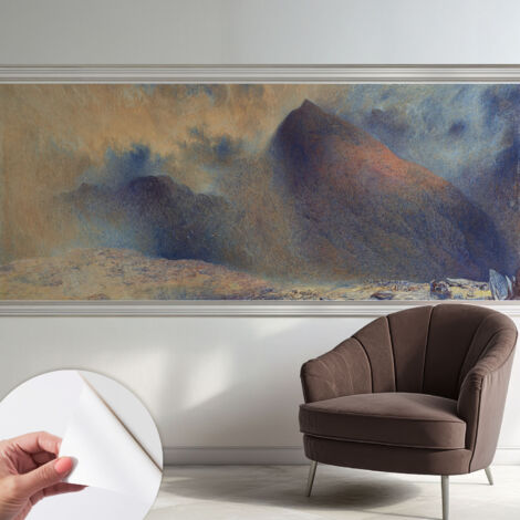 Papier peint autocollant décoratif à motifs pour salon chambre et bureau Tapete adhésif pour décoration Paysage montagneux 250x104 cm (1/5)