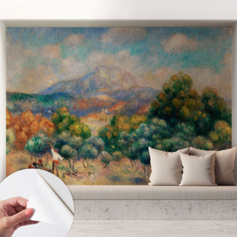 Papier peint autocollant décoratif à motifs pour salon chambre et bureau Tapete adhésif pour décoration Paysage montagneux 208x146 cm (1/5)