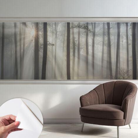 Papier peint autocollant décoratif à motifs pour salon chambre et bureau Tapete adhésif pour décoration Forêt éthérée 250x104 cm (1/5)