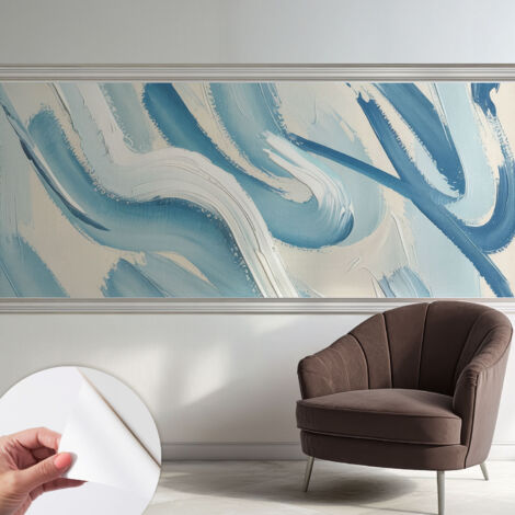 Papier peint autocollant avec imprimé pour cuisine facile à appliquer pour mur a motif Traits abstraits 250x104 cm (1/5)