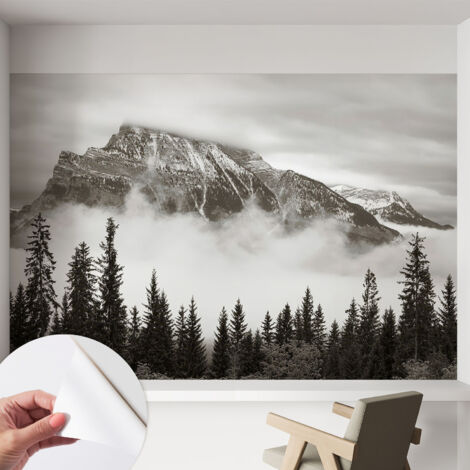 Papier peint autocollant Mural avec colle pour salon et chambre Décoration murale rapide Paysage montagneux 152x104 cm (1/5)