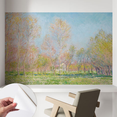 Papier peint autocollant adhésif avec imprimé installation simple qualité excellente sans désordre Parc printanier 104x70 cm (1/5)