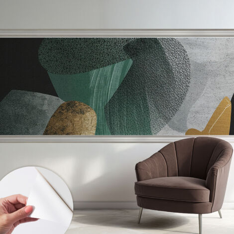 Papier peint autocollant décoratif à motifs pour salon chambre et bureau Tapete adhésif pour décoration Géométrie abstraite 250x104 cm (1/5)