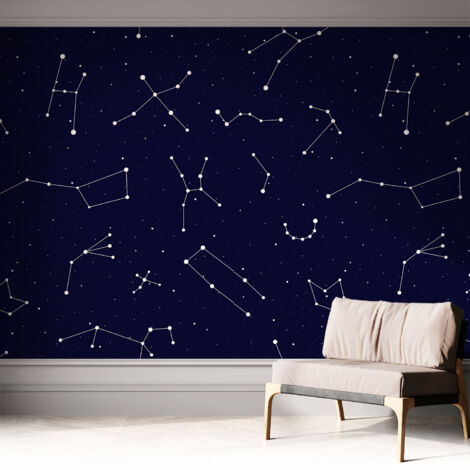 Papier peint adhésif autocollant pour salon chambre à coucher tendance et originale Ciel étoilé 312x219 cm (1/5)