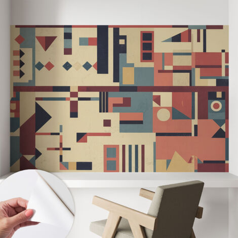 Papier peint adhésif autocollant pour salon chambre à coucher tendance et originale Composition abstraite 104x70 cm (1/5)