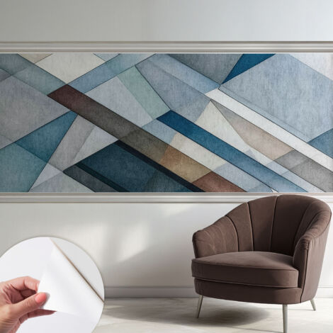 Papier peint autocollant avec imprimé décoratif pour salon et chambre à coucher Installation facile Géométrie abstraite 250x104 cm (1/5)