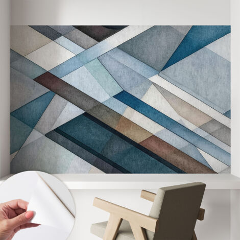 Papier peint autocollant adhésif avec motifs pour salon et chambre accessoire stylé pour votre intérieur Géométrie abstraite 104x70 cm (1/5)