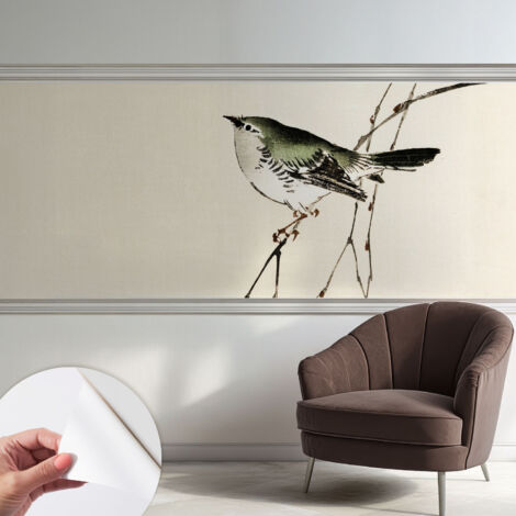 Papier peint autocollant décoratif à motifs pour salon chambre et bureau Tapete adhésif pour décoration L'oiseau harmonieux 250x104 cm (1/5)