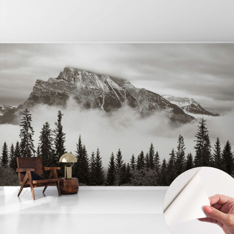 Papier peint autocollant Mural avec colle pour salon et chambre Décoration murale rapide Paysage montagneux 416x254 cm (1/5)
