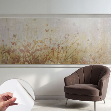 Papier peint autocollant décoratif à motifs pour salon chambre et bureau Tapete adhésif pour décoration Harmonie des prairies 250x104 cm (1/5)