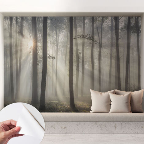 Papier peint autocollant décoratif à motifs pour salon chambre et bureau Tapete adhésif pour décoration Forêt éthérée 208x146 cm (1/5)