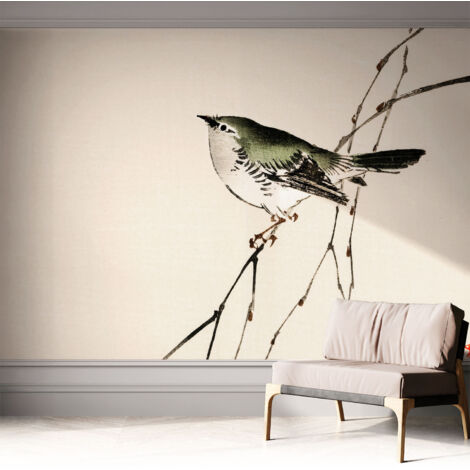Papier peint autocollant décoratif à motifs pour salon chambre et bureau Tapete adhésif pour décoration L'oiseau harmonieux 312x219 cm (1/5)
