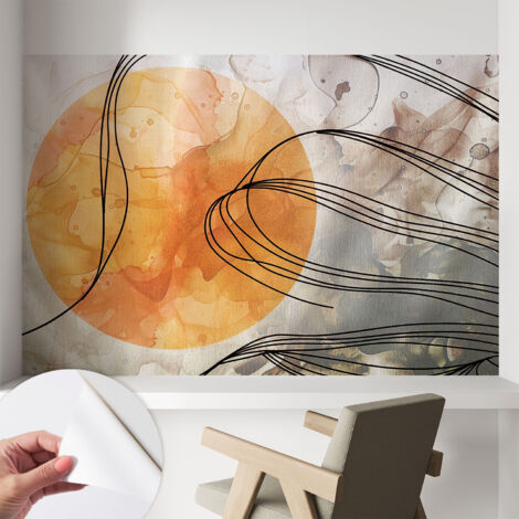 Papier peint autocollant Mural avec colle pour salon et chambre Décoration murale rapide Abstraction harmonieuse 104x70 cm (1/5)