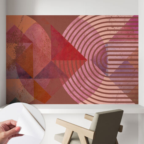 Papier peint autocollant adhésif avec imprimé installation simple qualité excellente sans désordre Formes abstraites 104x70 cm