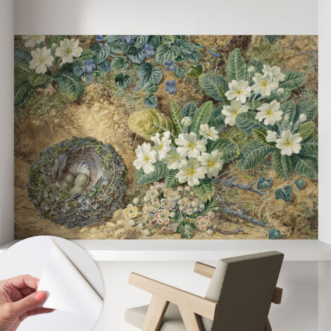 Papier peint adhésif autocollant pour salon chambre à coucher tendance et originale Composition printanière 104x70 cm (1/5)
