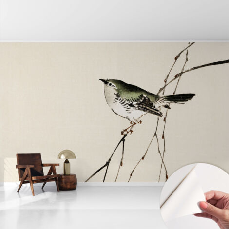 Papier peint autocollant décoratif à motifs pour salon chambre et bureau Tapete adhésif pour décoration L'oiseau harmonieux 416x254 cm (1/5)