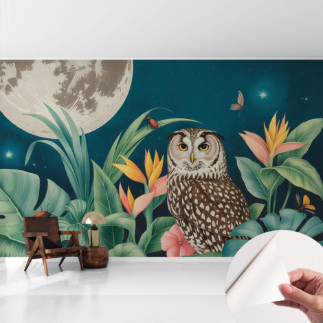 Papier peint adhésif autocollant pour salon chambre à coucher peint imprimé pour mur Safari lunaire 416x254 cm (1/5)