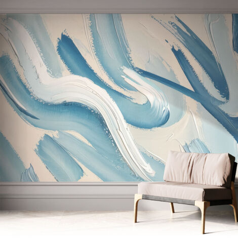 Papier peint autocollant avec imprimé pour cuisine facile à appliquer pour mur a motif Traits abstraits 312x219 cm (1/5)