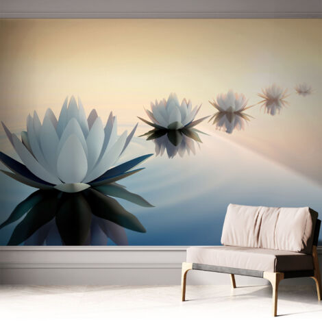 Papier peint autocollant décoratif à motifs pour salon chambre et bureau Tapete adhésif pour décoration Vue paisible 312x219 cm (1/5)