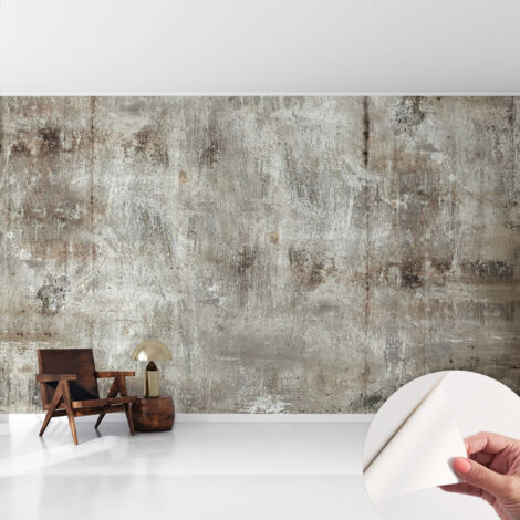 Papier Peint Autocollant Béton Gris Foncé – TOTIO 40x300 Cm, Style Industriel, étanche