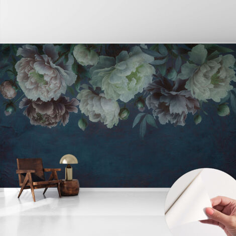 Papier peint autocollant décoratif à motifs pour salon chambre et bureau Tapete adhésif pour décoration Élégance florale 416x254 cm (1/5)