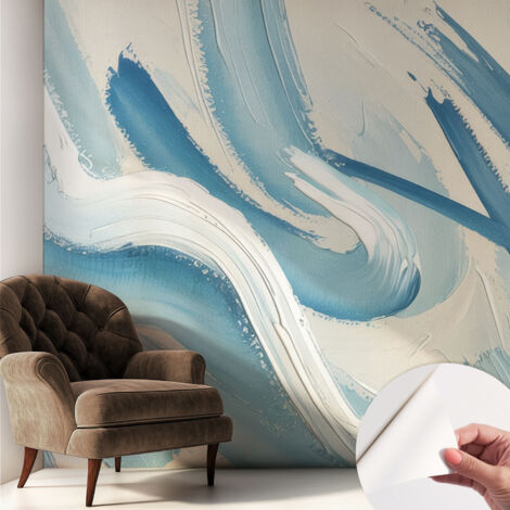 Papier peint autocollant avec imprimé pour cuisine facile à appliquer pour mur a motif Traits abstraits 250x250 cm (1/5)