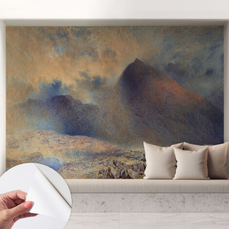 Papier peint autocollant décoratif à motifs pour salon chambre et bureau Tapete adhésif pour décoration Paysage montagneux 208x146 cm (1/5)