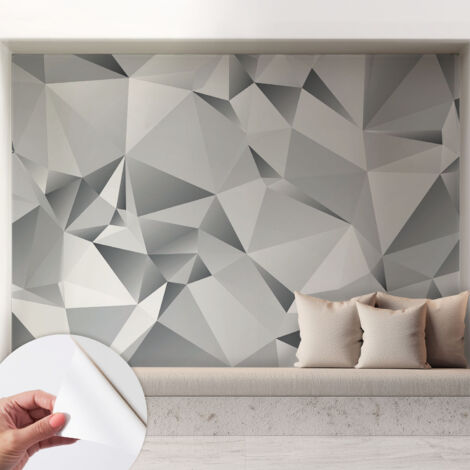 Papier peint autocollant décoratif à motifs pour salon chambre et bureau Tapete adhésif pour décoration Géométrie abstraite 208x146 cm (1/5)