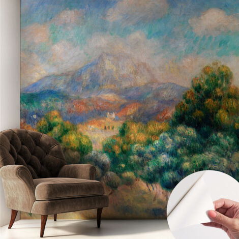 Papier peint autocollant décoratif à motifs pour salon chambre et bureau Tapete adhésif pour décoration Paysage montagneux 250x250 cm (1/5)