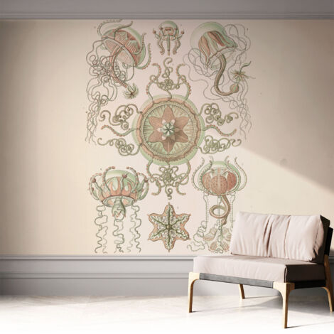 Papier peint autocollant décoratif à motifs pour salon chambre et bureau Tapete adhésif pour décoration Monde sous-marin 312x219 cm (1/5)
