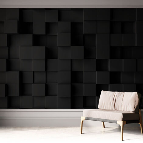 Papier peint autocollant décoratif à motifs pour salon chambre et bureau Tapete adhésif pour décoration Cubes en trois dimensions 312x219 cm (1/5)
