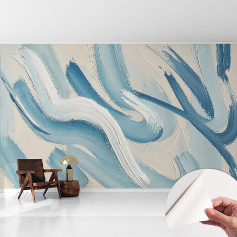 Papier peint autocollant avec imprimé pour cuisine facile à appliquer pour mur a motif Traits abstraits 416x254 cm (1/5)