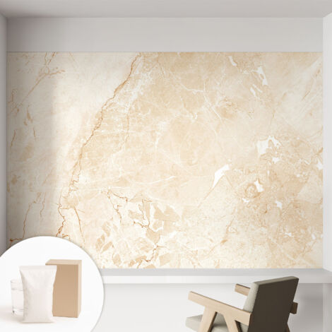 Papier peint intissé mural pour salon chambre à coucher tendance et originale - Colle incluse gratuite Pierre naturelle 152x104 cm