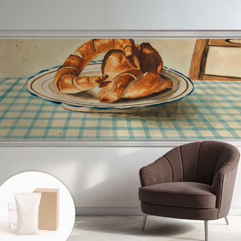 Papier peint intissé avec imprimé pour décoration intérieure pour rénovation a motif - Colle incluse gratuite Pâtisseries 250x104 cm (1/5)