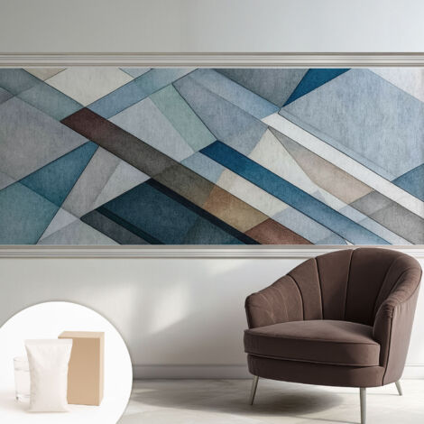 Papier peint avec colle pour décoration moderne de salon chambre à coucher cuisine et bureau Facile Géométrie abstraite 250x104 cm (1/5)