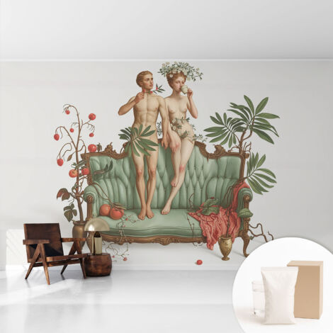 Papier peint intissé pour salon chambre à coucher peint imprimé pour mur - Colle incluse gratuite Élégance mystérieuse 416x254 cm (1/5)