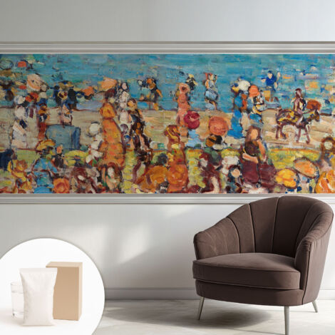 Papier peint intissé classique moderne pour salon et chambre à coucher Décoration rapide avec colle Scène de plage 250x104 cm (1/5)