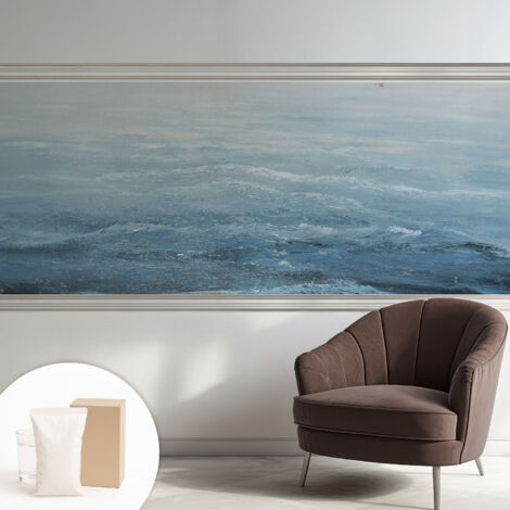 Papier peint intissé avec imprimé pour cuisine facile à appliquer pour mur pour salon a motif - Colle incluse gratuite Mer calme 250x104 cm (1/5)
