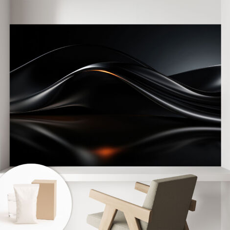 Papier peint intissé décoratif pour salon chambre et cuisine Facile à poser avec colle Vagues métalliques 104x70 cm (1/5)